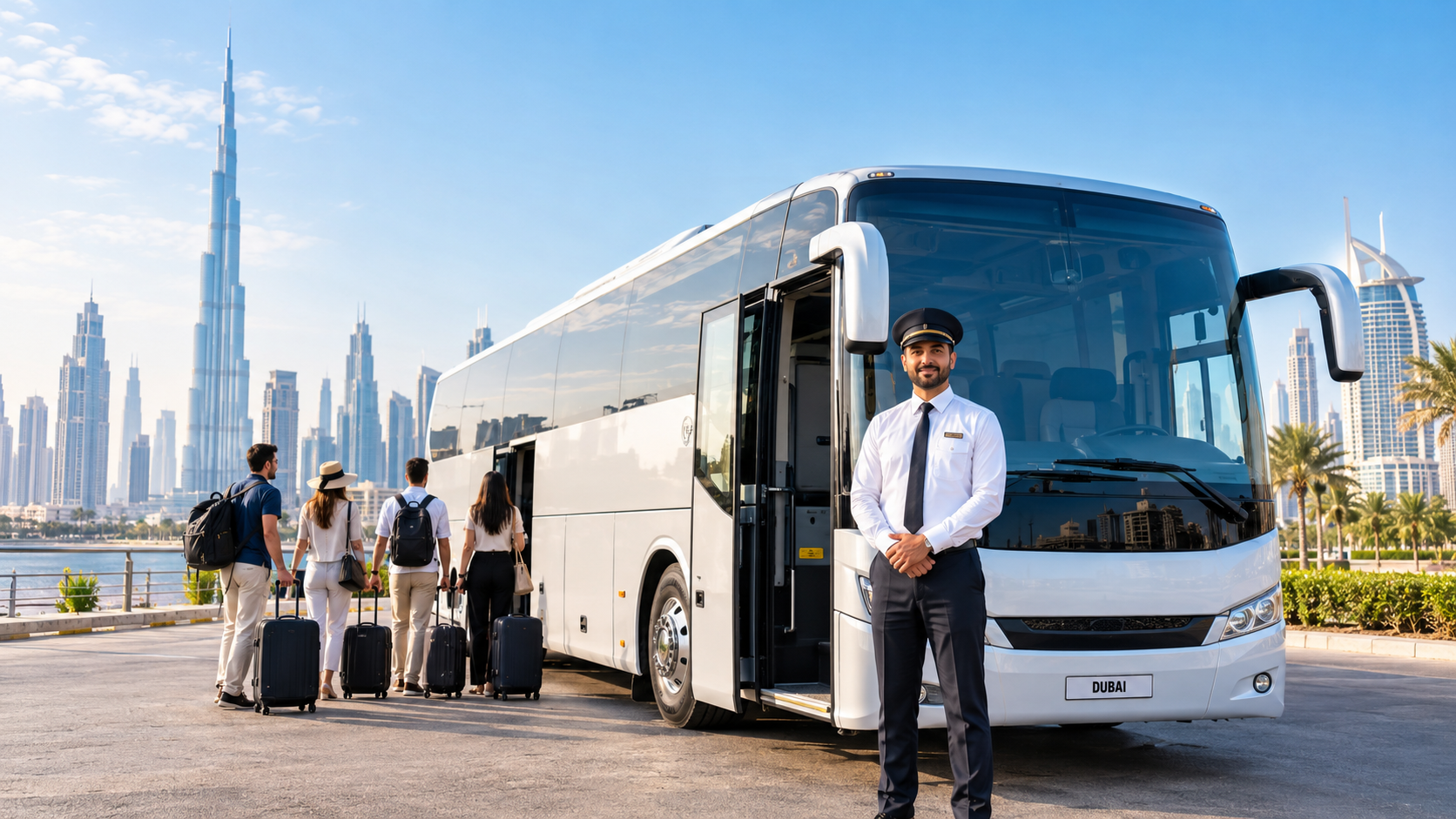 bus rental Dubai with driver